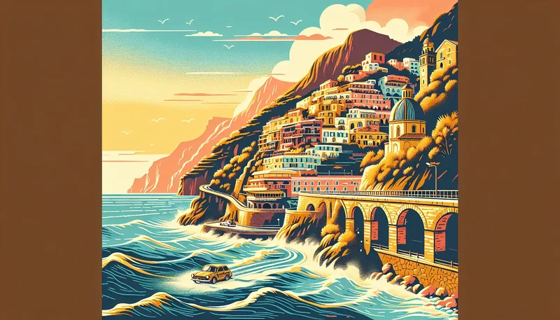 Köra bil i Italien - vacker kustväg längs Amalfikusten